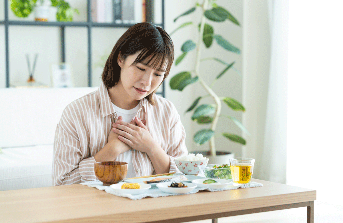 食欲不振の女性